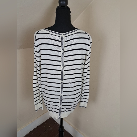 Talbots Sequins “Hello” in Different Languages Stripe Sweater Size X(2X) - Picture 4 of 11